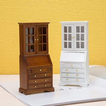 1:12 Domček Pre Bábiky Miniatúrne Európsky Štýl Skrinka Skrinka Na Odkladanie Vecí Skrinky Kuchynskej Drevený Nábytok Model Doll House Domova