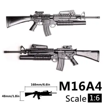 1:6 1/6 Rozsahu M16A4 Assault/Automatická Puška Launcher Plast Zbraň Model pre 12 Palcový Akčné Figúrky Príslušenstvo Montáž Model Hračka