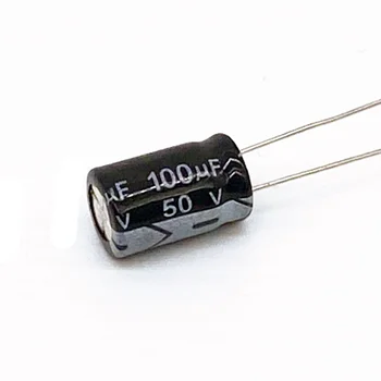 1000PCS Higt kvality 50V100UF 8*12mm 100UF 50 8*12 Elektrolytický kondenzátor
