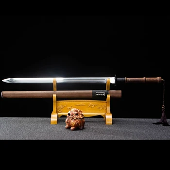 104 cm Stredoveké Mangánovej ocele Skutočný meč Autentické Kung Fu Real steel dávnych forge bitka pripravený meč meč katana zbraň