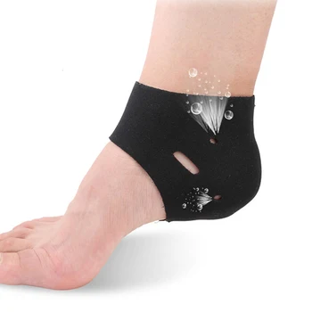 1Pair Silikónové Hydratačný Gél Päty Ponožky Čierne Elastické Tkaniny Suché Popraskané Nohy Starostlivosť o Pleť Chrániče Stielka Pad Ponožka Anti-crack