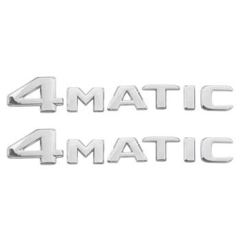 2 KS 4MATIC Strieborné Auto Kufor, Dvere, Blatník Nárazníka Odznak Odtlačkový Znak Lepiacej Pásky, Nálepky Doplnky Pre Mercedes-Benz
