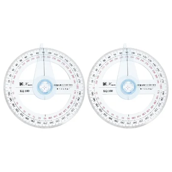 2 Ks Kruhu Uhlomeru Rotačným Nástrojom Otáčanie Uhlomery Goniasmometer 360 Stupeň Číslo