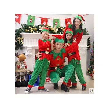 2021 Nové Christmas Elf Oblečenie Cosplay Rodič-Dieťa Nosiť Halloween Vianoce Rodiny Kostým Pre Dospelých, Deti, Ženy, Mužov Chlapec Dievčatá