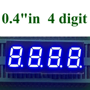 20PCS 0.4 palcový 4 Bit BLUE Digitálny Trubice LED Displej 7 Segmentový Spoločná anóda 0.4