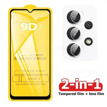 2v1 Screen Protector Samsung Galaxy A54 A34 A14 5G Jasné, Plné Sklo Na Samsung A54 A14 A34 5G Objektív Film Tvrdené Sklo