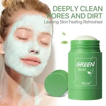 40 g Zelenej Čistenie, Maska Zelený Čaj Očistný Stick Deep Moisturizing Pórov Cleansing Mask Akné, čierne bodky Aplikovať Masku Zmenšiť V1N1