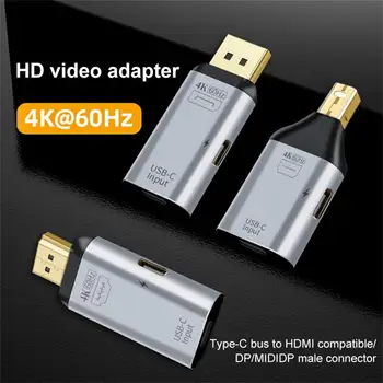 4K Typ C Adaptér K DP/kompatibilný s HDMI/Mini Kábel DP Typ C K Thunderbolt 3 Adaptér Pre Telefón, Notebook Typu C Adaptéry
