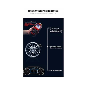 4Pcs Programovateľné monitorovanie tlaku v pneumatikách, Senzor 433MHz 315MHZ Senzor Univerzálny 2 v 1 pre AUTEL Systém Monitorovania Tlaku v Pneumatikách