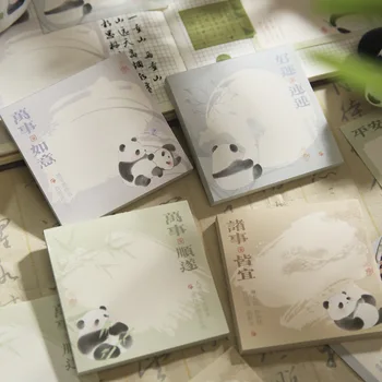 60 Listov Cartoon Vysokej Vzhľad Úrovni Panda Memo Pad pre Scrapbooking DIY Dekoratívny Materiál Koláž Denníka
