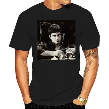 Al Pacino Tony Montana Scarface Selebriti Pria Kaus Pakaian Baru 100% Katun T Shirt Pria Atasan Tee Ukuran Plus