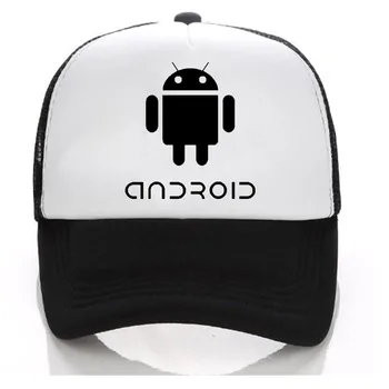 Android Vtip Hru Klobúky Dospelý/ Deti Trucker Spp Mužov Snapbacks Zábavné Android Robot Slnko Klobúk Upraviť Deti Baseball Cap