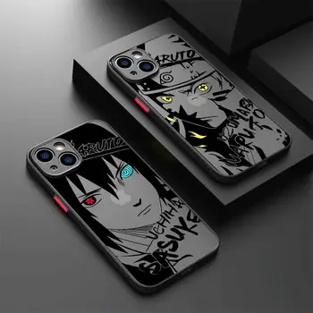 Anime Cool-N-Narutos Telefón puzdro pre Apple iPhone 13 14 Plus 15 Pro Max 11 Pro 12 Mini XR 8 SE 7 6S XS MAX Matný Kryt Shockproof