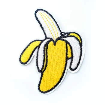 Banán 6.8x8.5cm DIY Odznak Škvrny Oblečenie Roztomilý Kreslený Patch Textílie Šitie Vyšívané Nášivka Bunda Džínsy Oblečenie, Odznaky