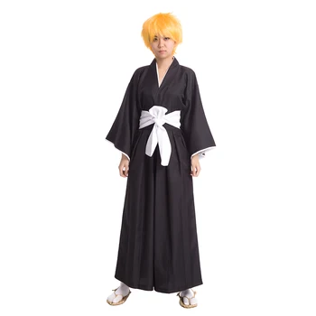Brdwn Unisex Bleach Ichigo Kurosaki Rukia Byakuya Hitsugaya Die Pa Cosplay Kostým Kimono (top+nohavice+pásu)