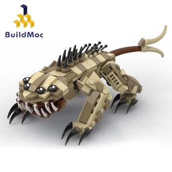 BuildMoc Arena Lizard Monster Stavebné Bloky Nastaviť Zviera Salamander Malý Dinosaurus Zvierat Tehly Hračky Pre Deti Darček K Narodeninám