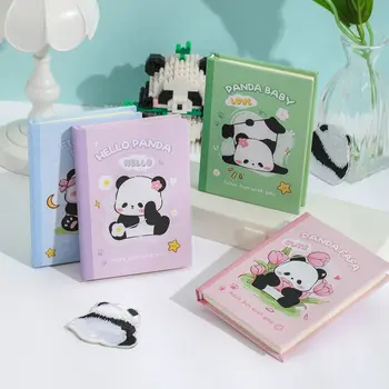 Cartoon Panda Vzor Denník Notebook Prenosný A7 Mini Vrecko Na Notebook Tvorivé Zahusťovanie Business Poznámkový Blok
