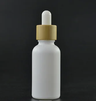 CBD konopný olej 30ml sklo kvapkadla fľaša bambusu prírodného borovicového dreva, skla kvapkadla fľaša matné matné sklo bambusu kvapkadla fľašu