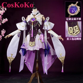 CosKoKo Fu Xuan Anime Cosplay Hra Honkai: Hviezda Železničnej Kostým Sladké Elegantné Bitka Šaty Halloween Party hranie Rolí Oblečenie S-XXL