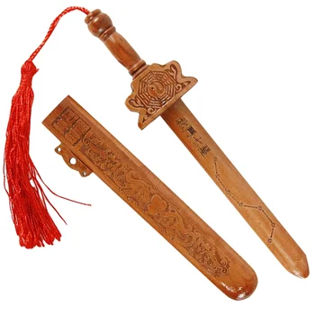 Drevo Mahagón Meč Katana Sword Bezpečné Vybojovať Remeselné Broskyňa Drevené Hračky Nôž pre Deti detský Čínske Tradičné Darčeky