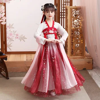 Elegancia Čínskej Tradičnej Hanfu Kostým Gilr Dávnych Dynastie Han Orientálne Šaty Princezná Šaty Deti Tang Tanečné Nosiť