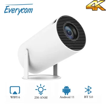 Everycom HY300 Mini Projektor domáceho Kina LED Beamer 720P Android 11 Smart TV 4K BT 5.0 1080P Kino, WIFI, 6 pre hranie hier