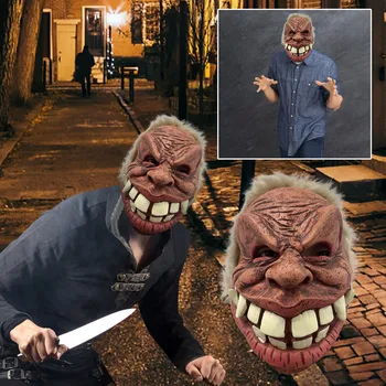 Halloween Legrační Monster Maska Cosplay Veľký Zub Starý Muž Realistický Latexový Prilba Strany Bar Strašidelný Dom, Karneval, Kostým, Rekvizity