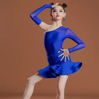 Jarné a letné detské školenia latinskej výkon oblečenie Detí latinskej praxi tanečné oblečenie Dievčenské tanečné praxi cl