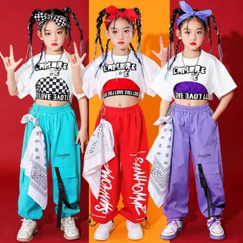 Jazz Tanečné Kostýmy pre Deti detské Hip-hop, Street Dance Oblečenie Dievčatá Sála Hip Hop Tanečné Oblečenie Teen Fáze Oblečenie