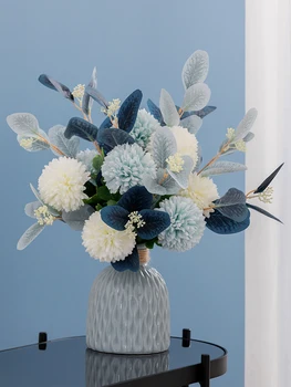 Jedálenský Stôl Kvetinové Ozdoby Falošné Kvet Obývacia Izba Zariadenie Nordic Light Malé Luxusné Vázy, Dekoratívne Kytice