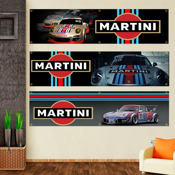 JohninBanner 60*240 Martini Super Pretekárske Auto Polyester Vytlačené Banner Garáž alebo Vonku Na Dekorácie VLAJKA