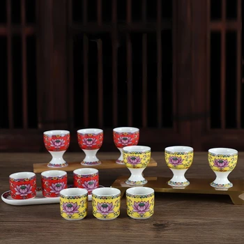 Keramika Svätý Grál Lotus Zásobovanie Vodou Pohár Zhaocai Šálku Čaju Zásobovanie Vodou Pohár Budhistický Chrám Hold Ozdoby