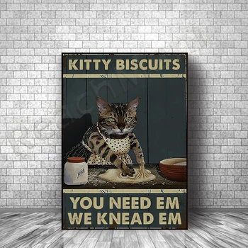 Kittzy Cookies Sme Masírovať Em Potrebujete Em Mačka Pečenie Plagát, Ročník Kitty Plagát, Láska, Pečenie, Zábavné Kitty, Mama Mačka Dary