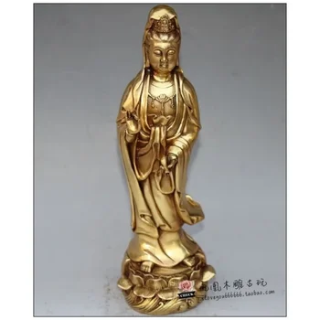Komplikovaný Čínske Antické zbierky Imitácia antické mosadz Bódhisattva ornament Socha