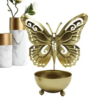 Kovový Motýľ Svietnik Motýľ Sviečka Misy Čaj Svetlo Ploche Kovové Držiaky Domova Produkty Pre Kaviareň V Spálni Štúdia