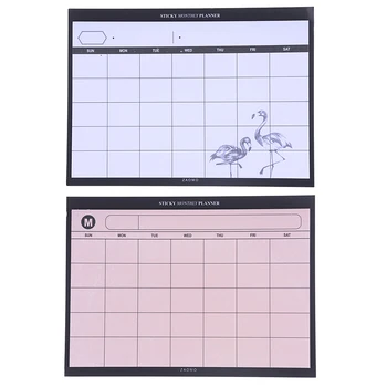 Kreatívne jednoduché ploche plán planner mesačný plán mini notebooky účinnosť