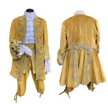 Louis Χ ⅵ Éry Kráľa Princ Súd Aristokratickej pánske Luxusné Šaty Oblečenie Kostým 18. Storočia Rokoka Kostým plesové Šaty, Vlastné