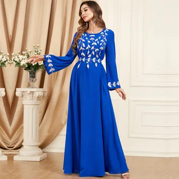 Moslimské Abaya Šaty Dubaj Ležérne Módne Vyšívané Korálkami Šaty Šaty Príležitostné Voľné Rúcho Marocký Kaftane Šaty pre Ženy Vestidos