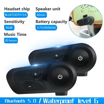 Motocykel Bluetooth Headset 5.3 Bezdrôtový Prilba Náhlavnej súpravy Hands-free Volanie Bluetooth Telefón, Hudobný Prehrávač pre uštipnutím