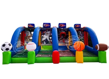 Nafukovacie Futbalové Dart a Basketbal Bránka & Baseball & Futbal Interaktívne 4-v-1 Multi Šport Hrať Hádzanie Hra