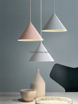 Nordic Dizajn Kužeľ Tvar Stropu Prívesok Lampy, Jedáleň, Kuchyňa Ostrov Obývacia Izba, Tri Osvetlenie Metódy Závesné Led Svetlo