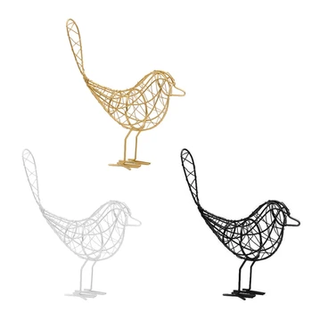 Nordic Pastoračnej Kované Železo Vták Ornament Duté Line Vtákov Ploche Remesiel pre Domáce, Spálne, Obývacej Miestnosti Dekorácie