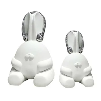 Nosia slúchadlá, králiky, moderný minimalistický cartoon biele doplnky, detská izba, predaj úrad dekorácie