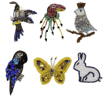 Perlové Papagáj Vtákov Škvrny Motýľ Škvrny Šiť na Škvrny Králik Odznaky pre Brošne Sušenie Dekoračných