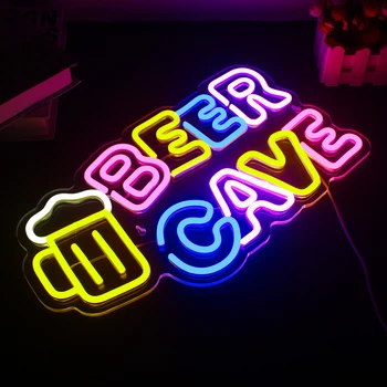 Pivo Jaskyňa Neónový nápis Pivo Znamenie, LED, Neónové Značky pre Človeka Jaskyňa Pub Neon Pivo Svetlá pre Bar Stenu Pivo Obchod, Reštaurácia Dekor Bar Hotel