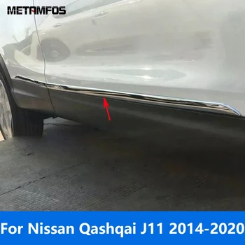 Pre Nissan Qashqai J11 2014-2018 2019 2020 Chrome Bočné Dvere Líniu Pásu Tela Sukne Liatie Výbava Nálepky Príslušenstvo Auto Styling