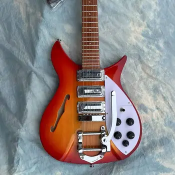 Rickenbacker 325 Elektrická Gitara, Tremolos Systém Most, Cherry Sunburst Farba, 6 Strún Guitarra, гитара, 기타