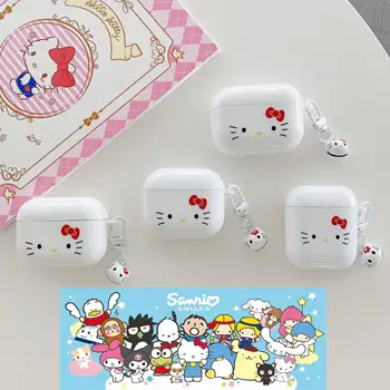 Sanrio Znaky Hello Kitty Kremíka Prípade Airpods 1 2 3 Pro 2 V Prípade Slúchadiel Kryt Bezdrôtového pripojenia Bluetooth Ochranné 3D Prívesok