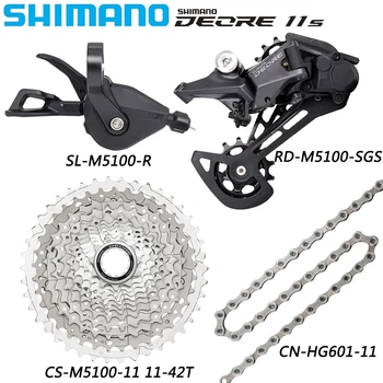 SHIMANO Deore M5100 11 Rýchlosti Sada Motocykle pre MTB Bike CS-M5100 11-42T/51T Kazeta CN-HG601-11 Reťazca Časti Bicyklov