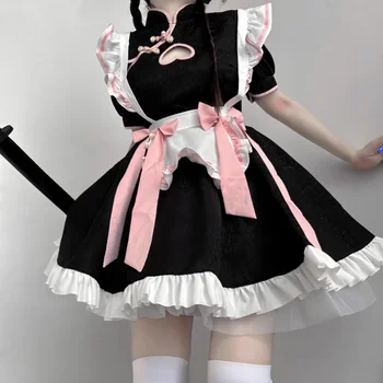 Slúžka Šaty Lolita Cosplay Duté Sa nový Čínsky Cheongsam Slúžka Jednotný Súbor Šaty Halloween Animácie Zobraziť Úlohu Hrať Oblečenie
